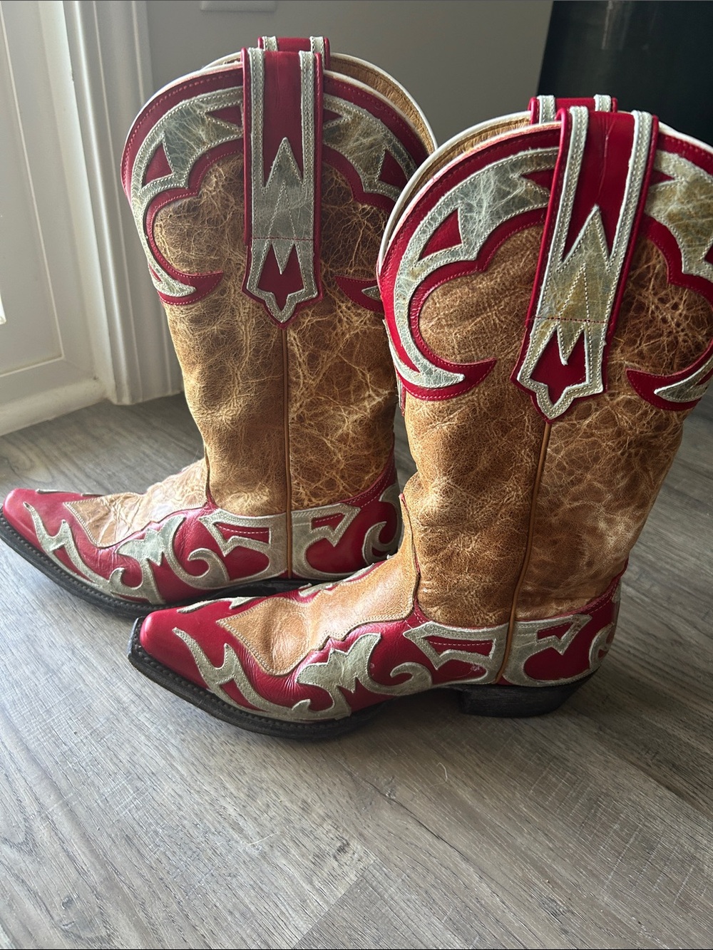 Sterling River Boots Women's Red & Tan Western Cowboy Boots - Picture 4 of 4